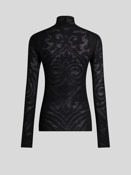 ETRO KNIT JACQUARD TURTLENECK 