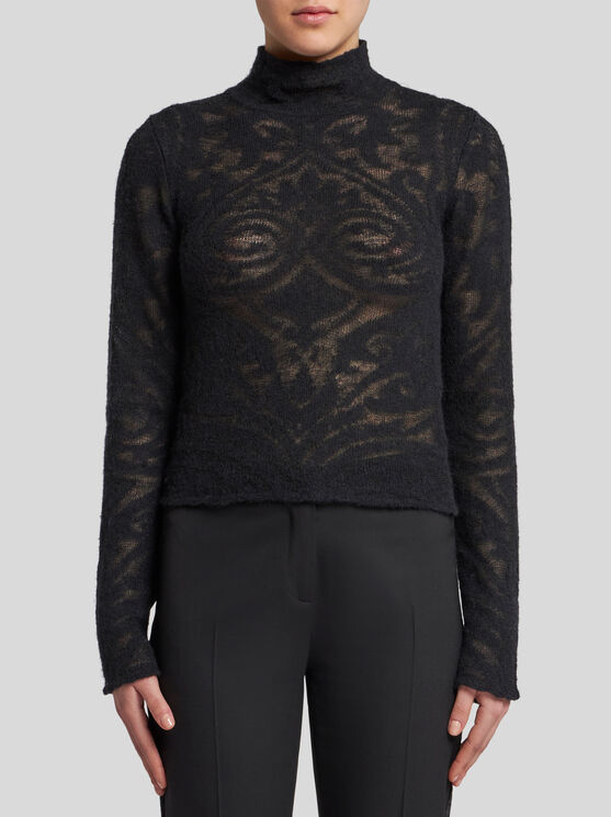 ETRO KNIT JACQUARD TURTLENECK 