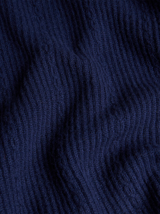 Etro , Wool And Cashmere Turtleneck Sweater, Woman, Navy Blue, Size 48 In Navy Blue
