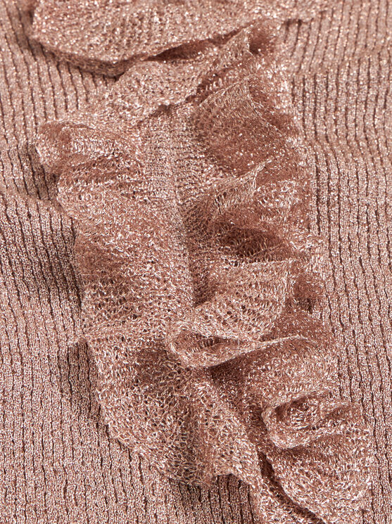 Etro Metallic Top With Flounces In Rosa
