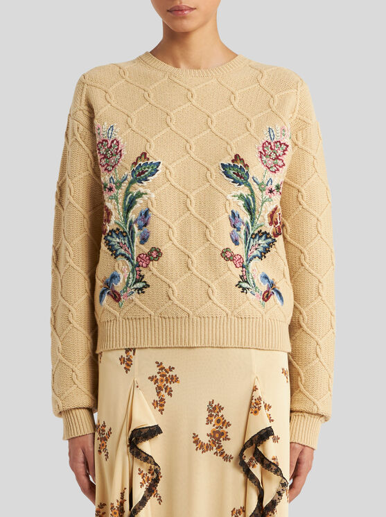 Etro Beige Wool-cashmere Blend Sweater