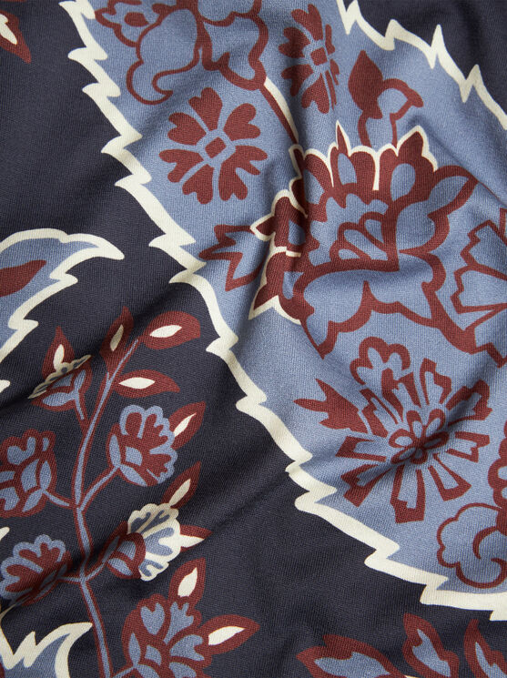 Shop Etro Paisley-t-shirt Aus Baumwolle In Navyblau