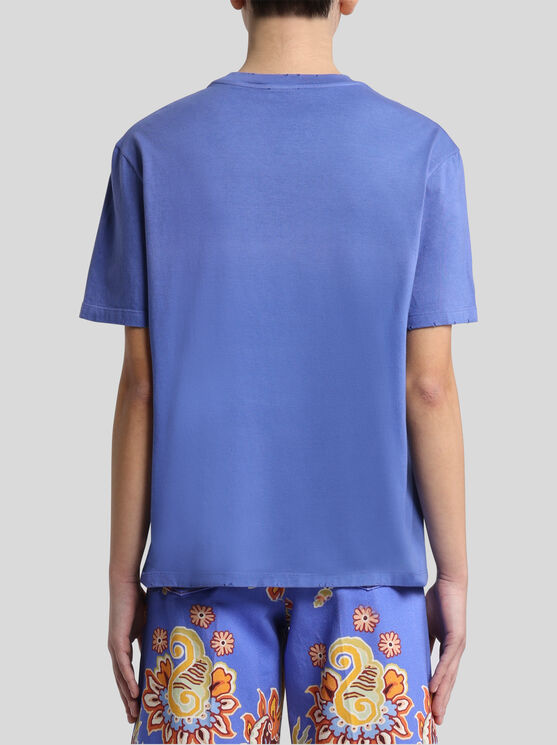 Etro X Agostino Iacurci Palm Tree Print T-shirt In Blau