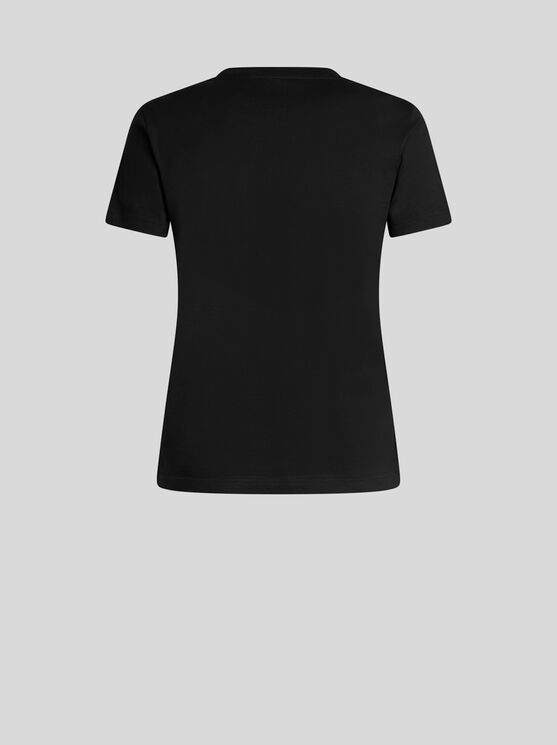 Etro T-shirt With Vintage Effect In Black