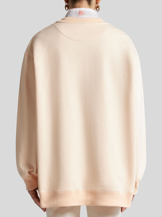 Etro Sweatshirt Mit Beflocktem Druck In Rosa