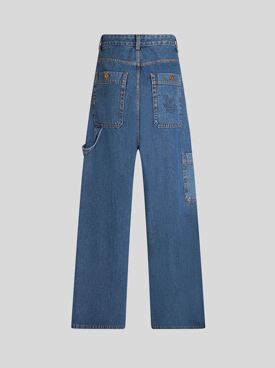 Shop Etro Wide-leg Denim Jeans In Light Blue