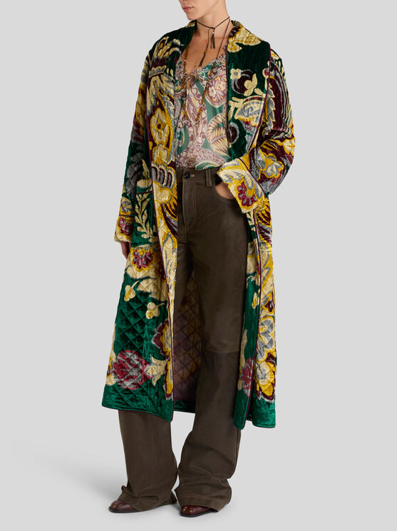 Etro , Leather Trousers, Woman, Brown, Size 42 In Brown