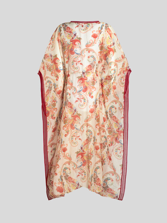 Shop Etro Paisley Silk And Cotton Kaftan In White