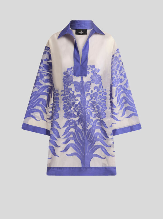 Etro , Fil Coupé Jacquard Wrap, Woman, Blue, Size S