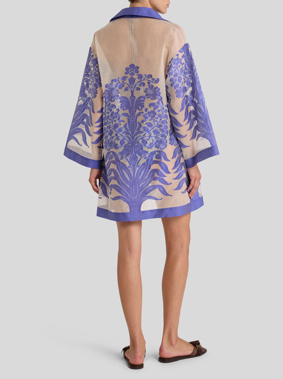 Etro , Fil Coupé Jacquard Wrap, Woman, Blue, Size S In Blue