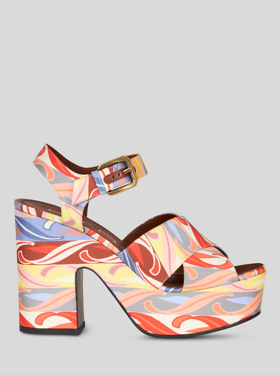 Shop Etro Summer Platform Sandals In White