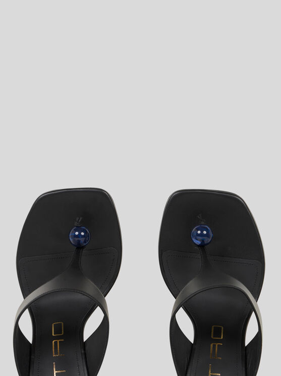 Etro Thong Sandals With Wedge In Black