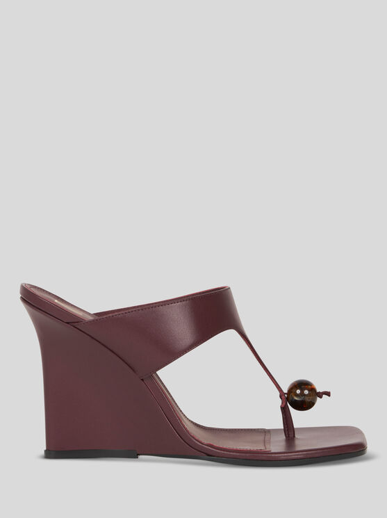 Etro Zehenstegsandale Mit Keilabsatz In Bordeaux