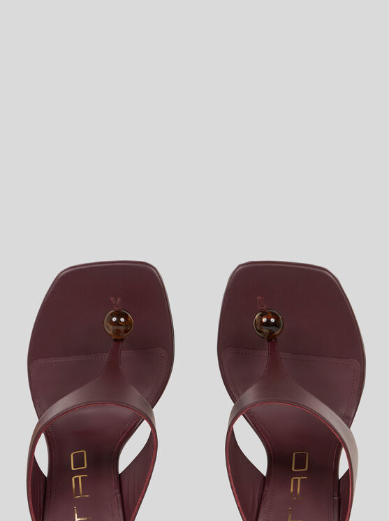 Etro Zehenstegsandale Mit Keilabsatz In Bordeaux