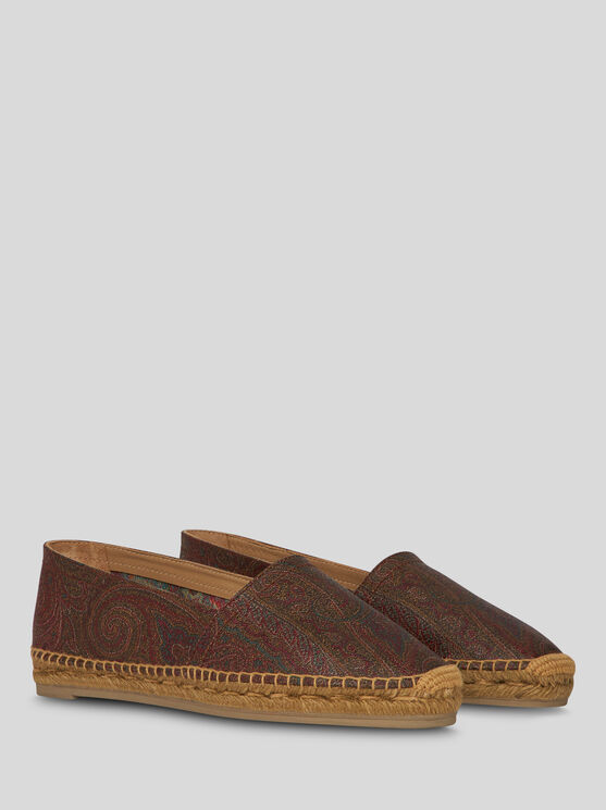 Etro Espadrilles With Paisley Jacquard Canvas And Woven Jute Midsole