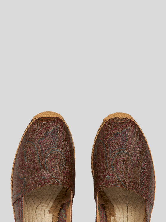 Etro Espadrilles With Paisley Jacquard Canvas And Woven Jute Midsole