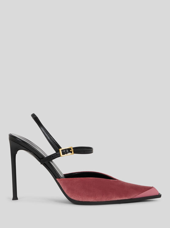 Etro Pumps Aus Leder Und Samt In Rosa