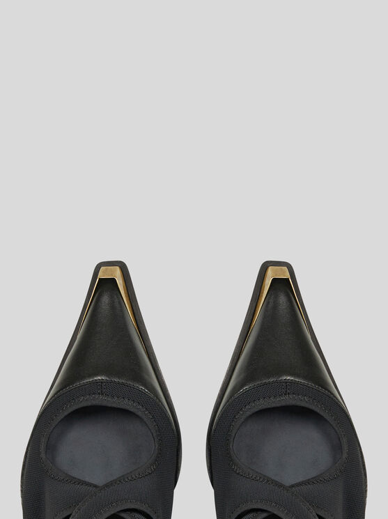 Etro Pointed Slingback Ballerina Shoes In Black