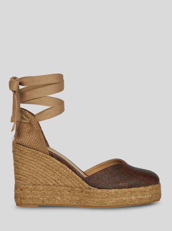 Etro Paisley Wedge Espadrilles