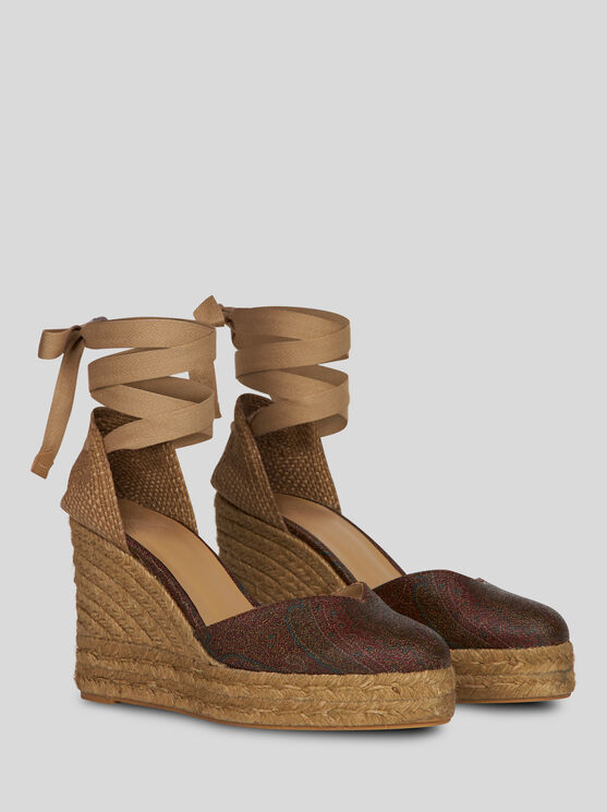 Etro Paisley Wedge Espadrilles