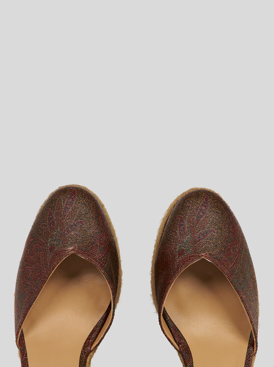 Etro Paisley Wedge Espadrilles