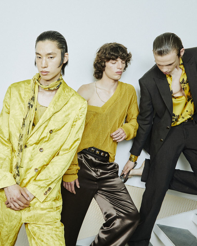 Four man wearing SS23 show collection - style mood 