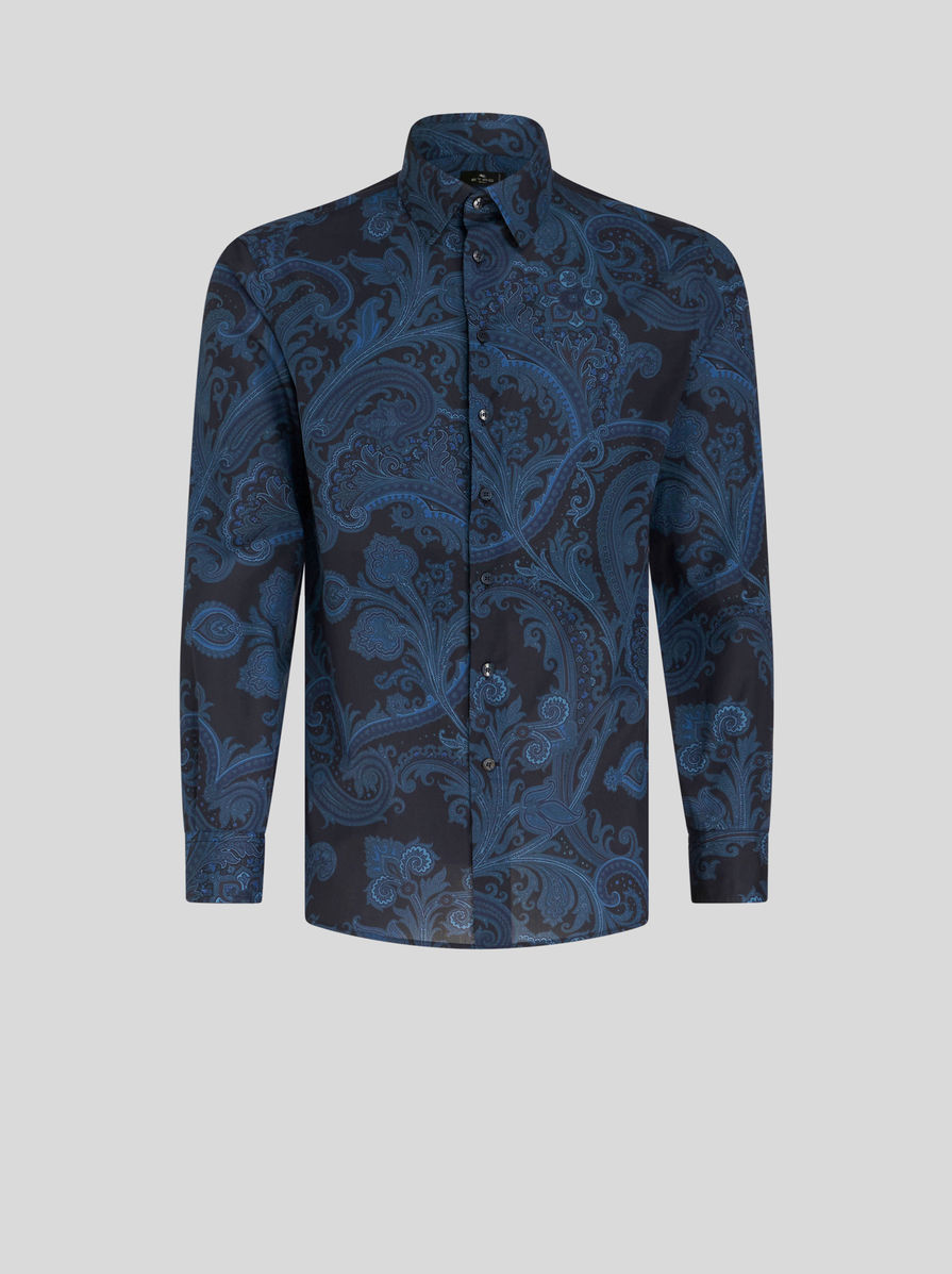 Camicia in cotone Paisley | Uomo | Blu | ETRO